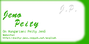 jeno peity business card
