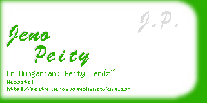 jeno peity business card